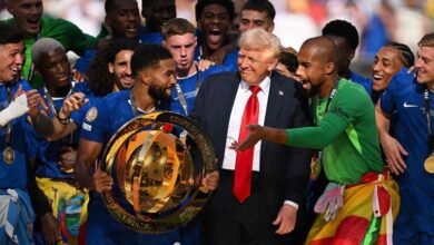 Chelsea share stage with Donald Trump after winning Club World Cup final