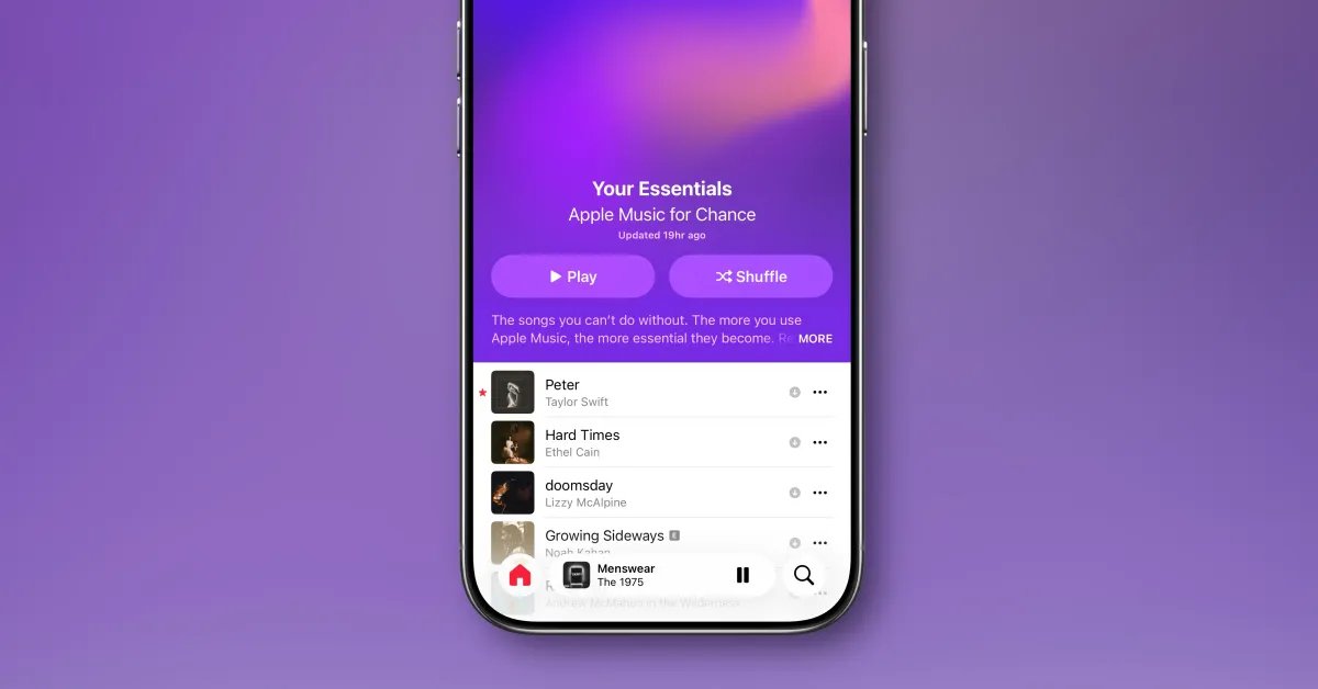 تعيد Apple Music تسمية قائمة التشغيل Favorites Mix إلى Your Essentials تعيد Apple Music تسمية قائمة التشغيل Favorites Mix إلى Your Essentials