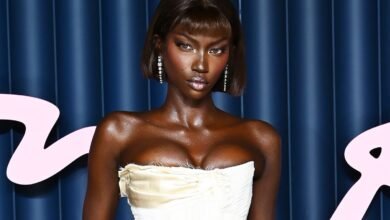 Anok Yai Wears Corset Gown to Accept Model of the Year 2025 Fashion Awards