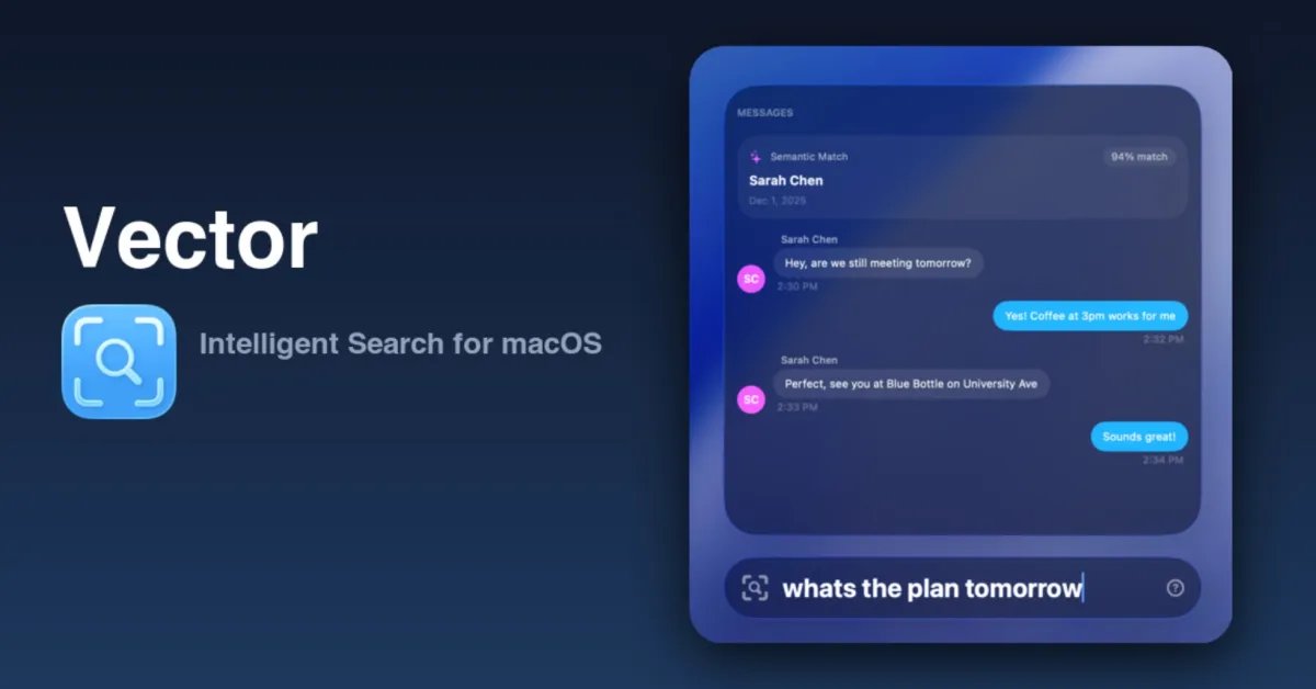 Indie App Spotlight Vector is a Spotlight replacement for Mac thats smart and snappy