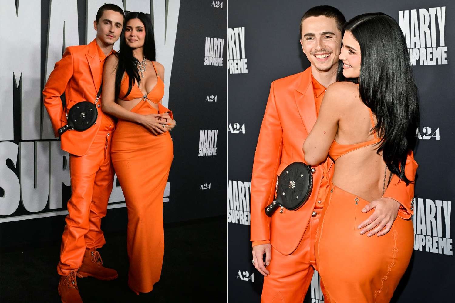 Kylie Jenner Twins with Timothée Chalamet in Matching Outfits at Marty Supreme Premiere