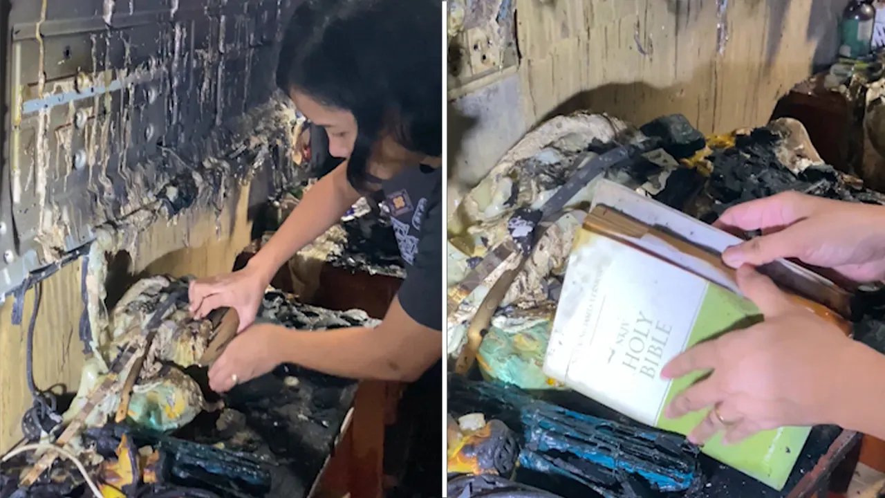 Family cites miracle after Bible survives devastating house fire intact in Philippines