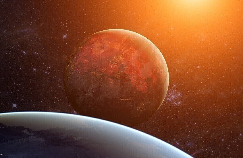 A time mystery on Mars solved by Einstein's theory!