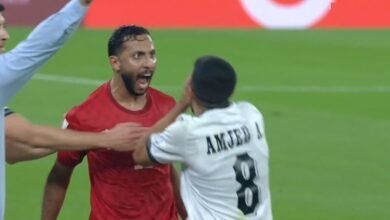 A controversial scene in the Arab Cup.. “Khattal’s headbutt” commemorates Zidane in the World Cup