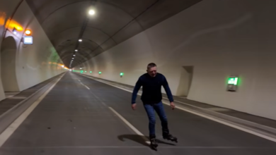 EU country’s PM rollerblades through new road tunnel (VIDEO) World News