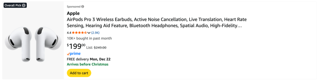 PSA هذه هي فرصتك الأخيرة AirPods Pro 3 مقابل 199 دولارًا في الوقت المناسب لعيد الميلاد PSA هذه هي فرصتك الأخيرة AirPods Pro 3 مقابل 199 دولارًا في الوقت المناسب لعيد الميلاد