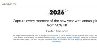 Google One يخفض خطط 2 تيرابايت السنوية وAI Pro بنسبة 50%