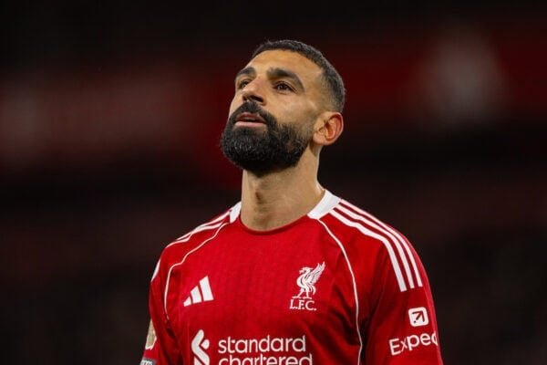 LIVERPOOL, ENGLAND - Saturday, December 13, 2025: Liverpool's Mohamed Salah during the FA Premier League match between Liverpool FC and Brighton & Hove Albion FC at Anfield. (Photo by David Rawcliffe/Propaganda)