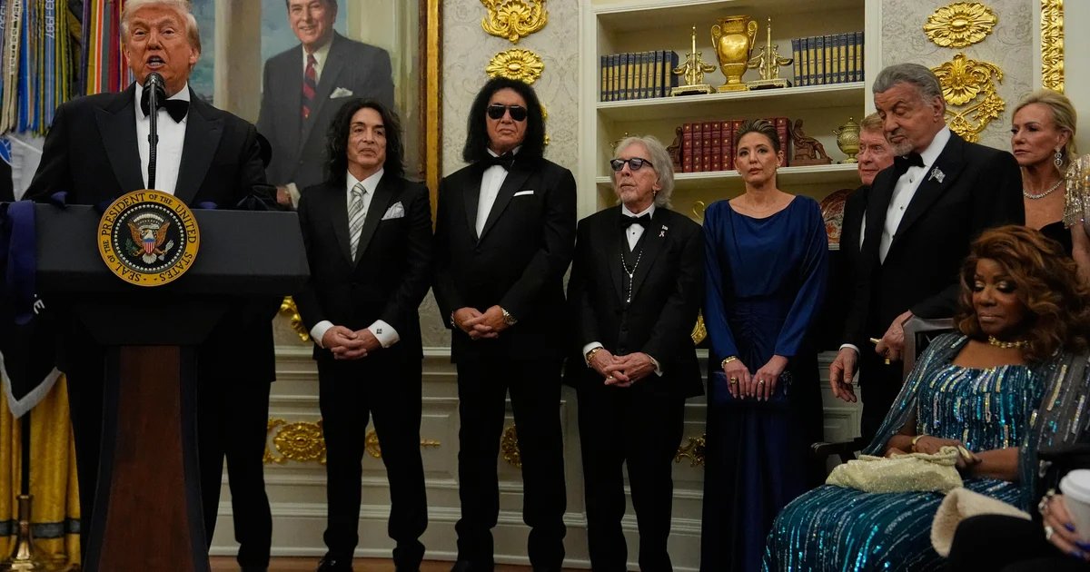 Trump awards medals to the Kennedy Center honorees including Sylvester Stallone, George Strait and