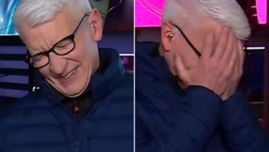 Anderson Cooper Cant Stop Laughing Reading Taylor Swifts Wood on NYE
