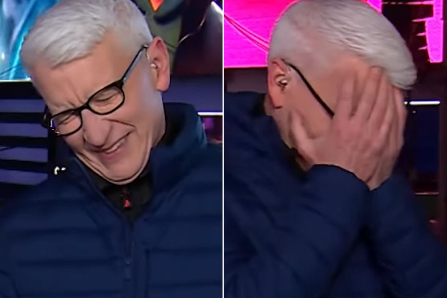 Anderson Cooper Cant Stop Laughing Reading Taylor Swifts Wood on NYE
